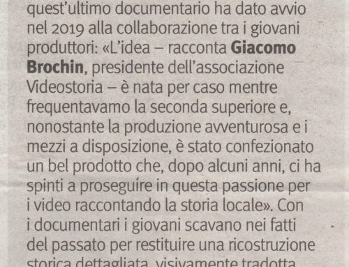 Videostoria Film Festival, Intervista al Presidente Giacomo Brochin